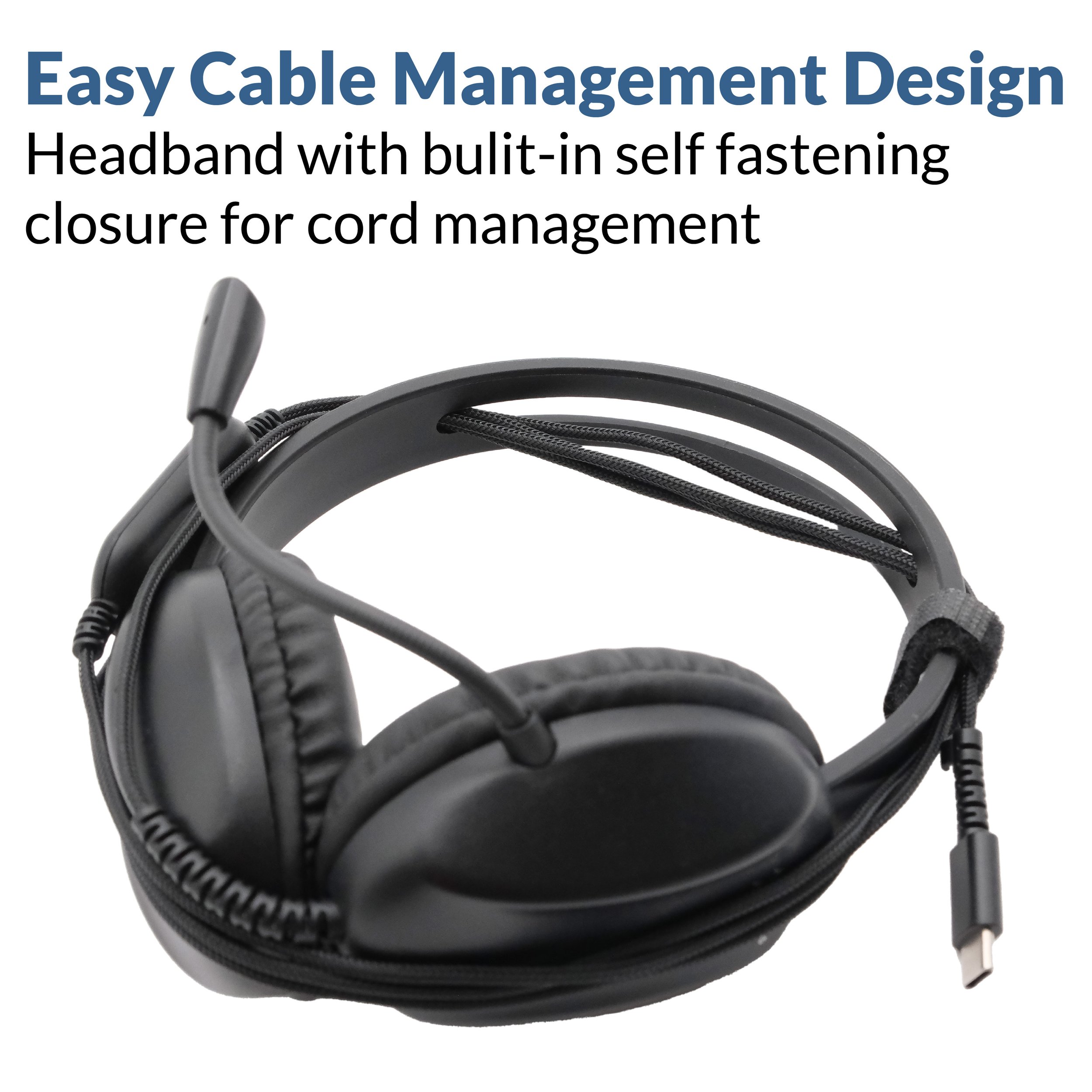 Cable managment headset and strap