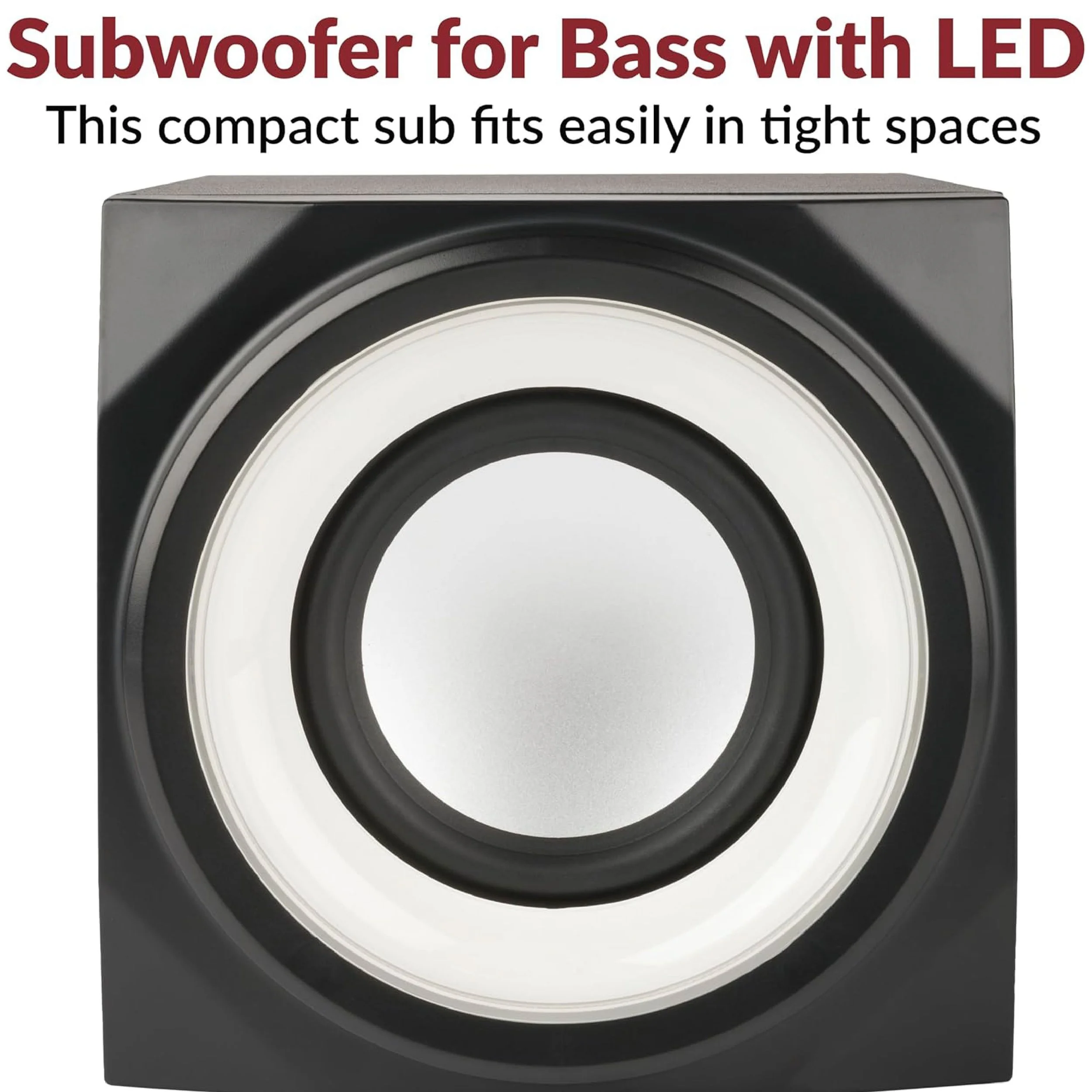 CA-3712 compact subwoofer with LED lighting