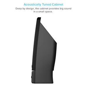 Side profile of a Cyber Acoustics CA-2014USB PC USB Stereo Speaker showing the acoustically tuned cabinet