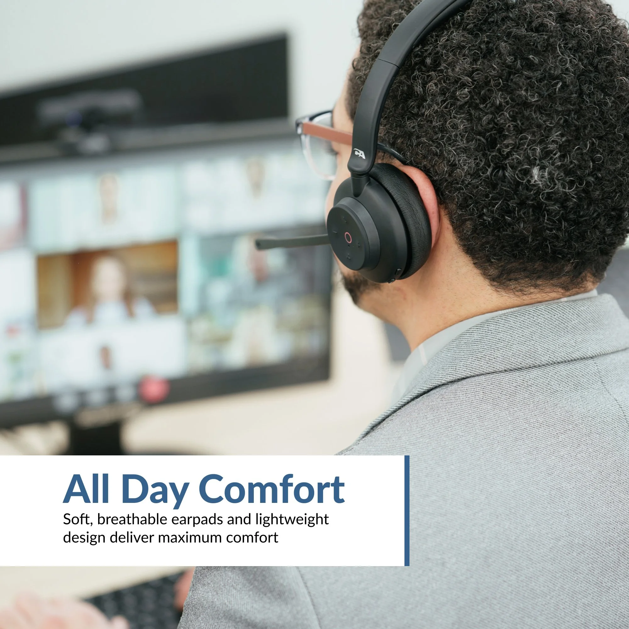 HS-1500BT II all-day comfort with bio leatherette earpads and padded headband