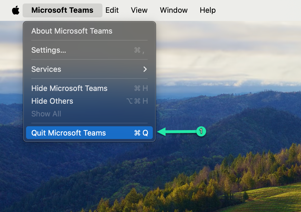 macOS Quit Teams