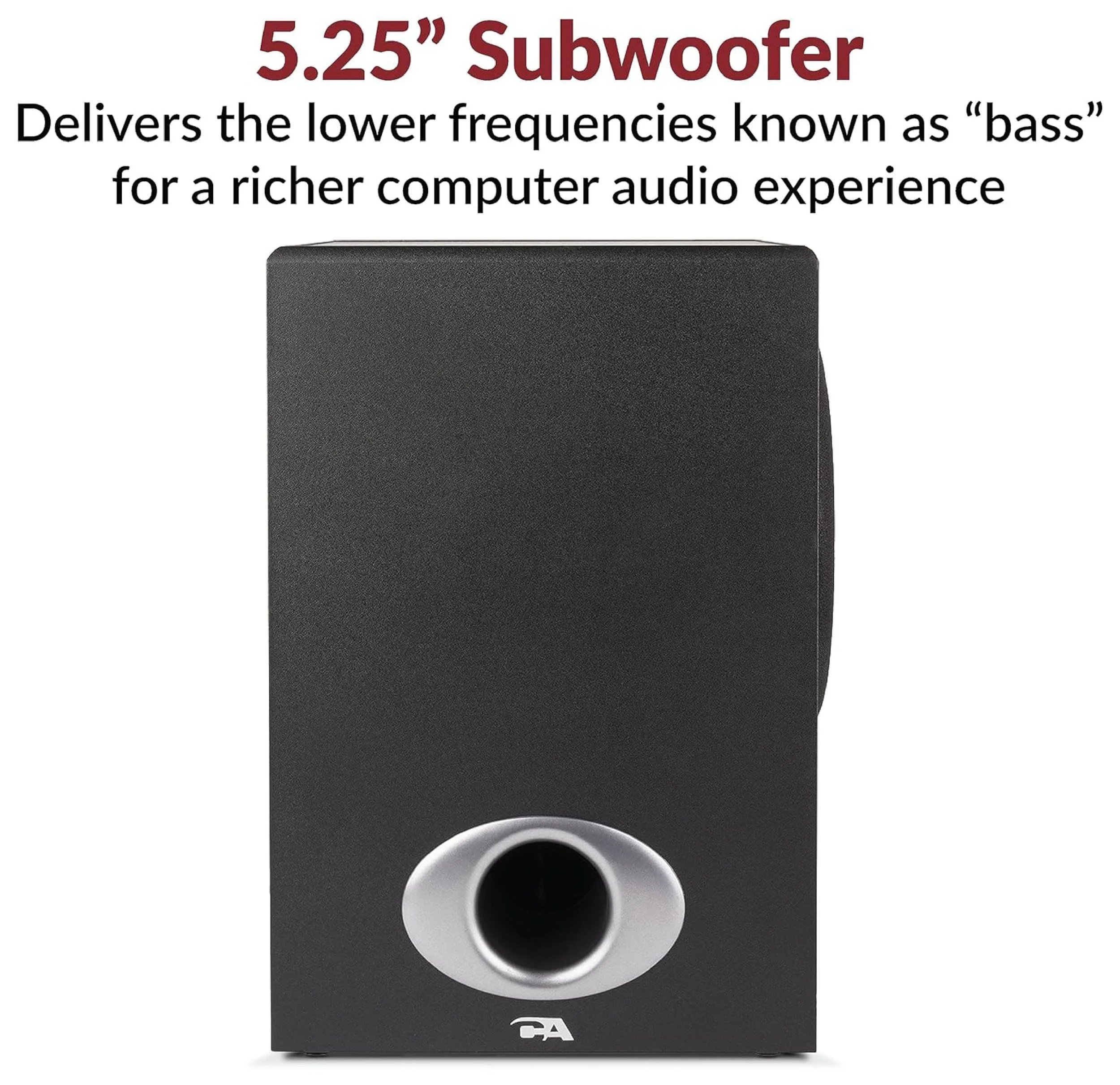 Cyber Acoustics CA-3810 desktop control pod with volume bass and AUX headphone ports