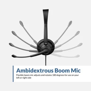 In-line USB audio controller with volume and mic mute with LED indicator