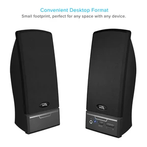 Cyber Acoustics CA-2014USB PC USB Stereo Speakers pair in a compact desktop format