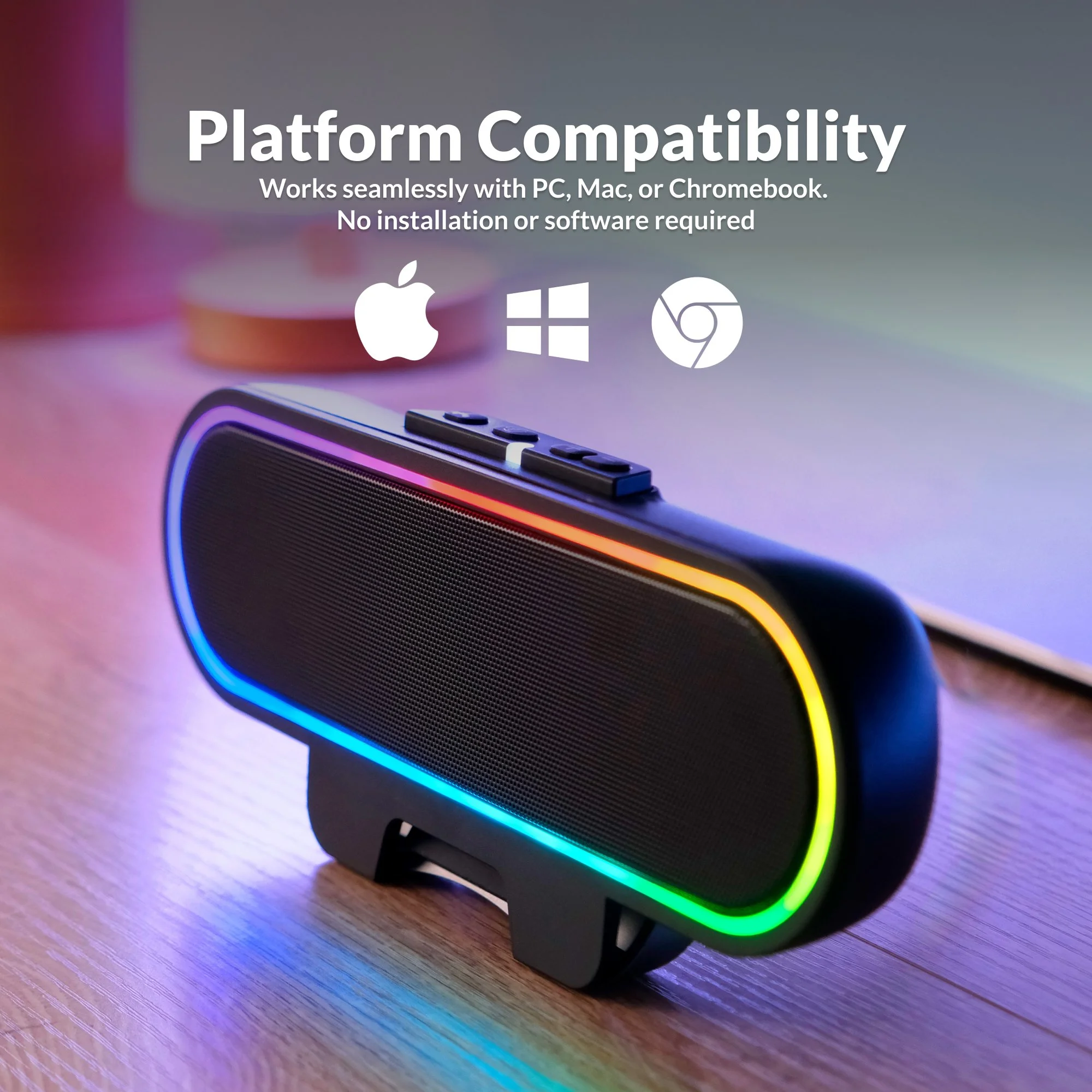 CA-2890GX RGB speakerbar compatible with PC Mac and Chromebook