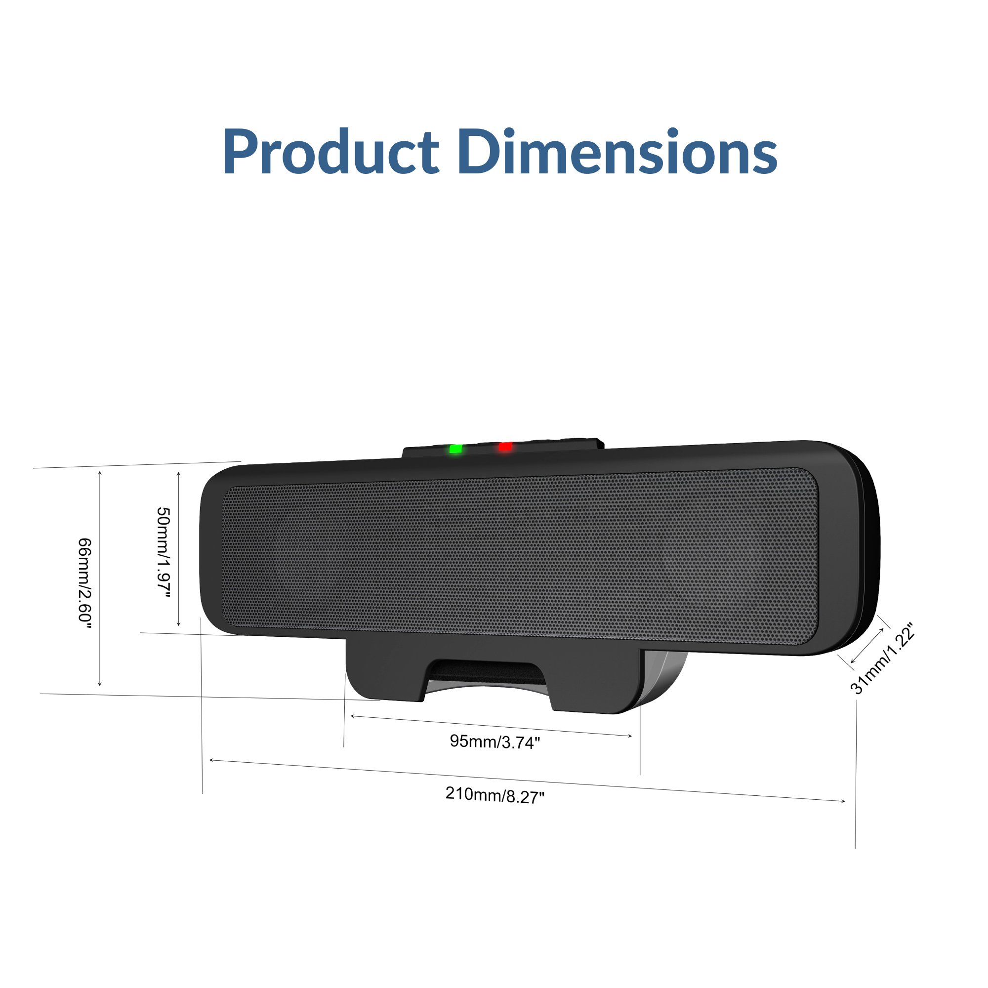 Speakerbar dimensions