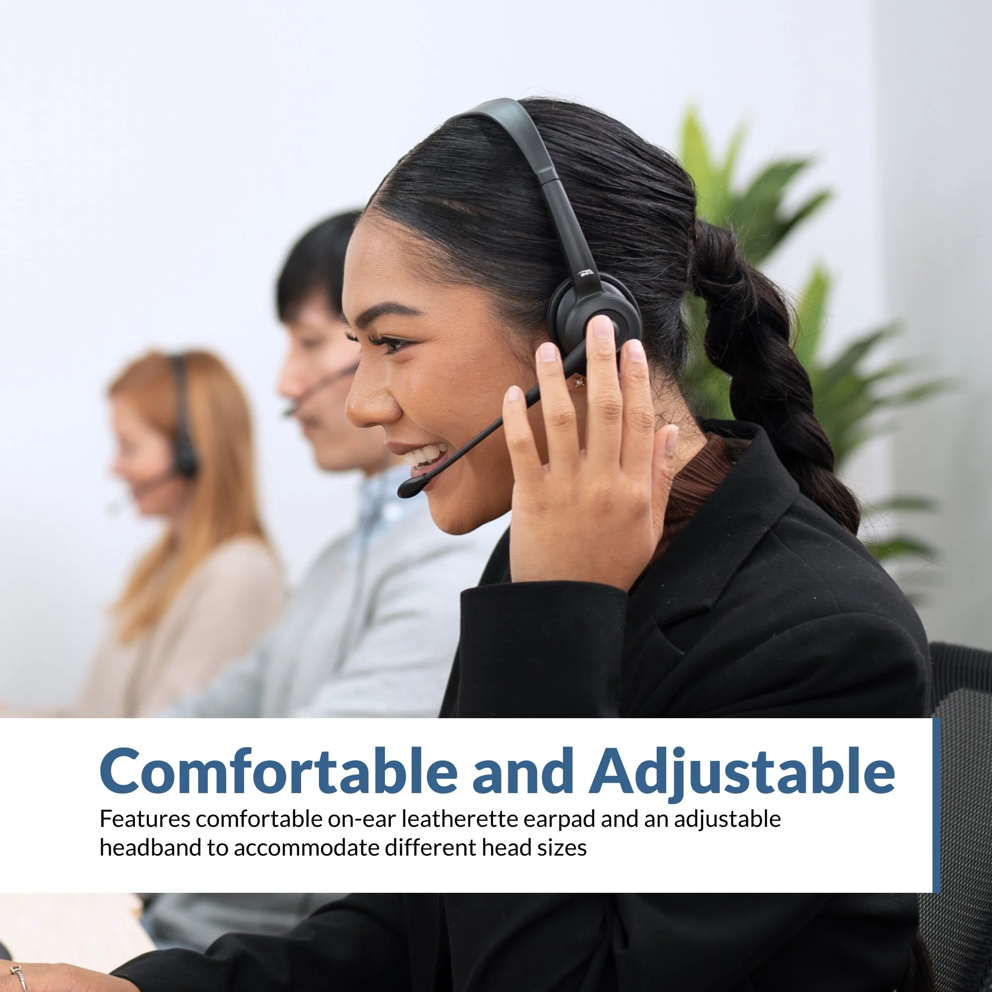 Environmental Noise Cancelation (ENC) dual microphone illustration showing reduced background noise