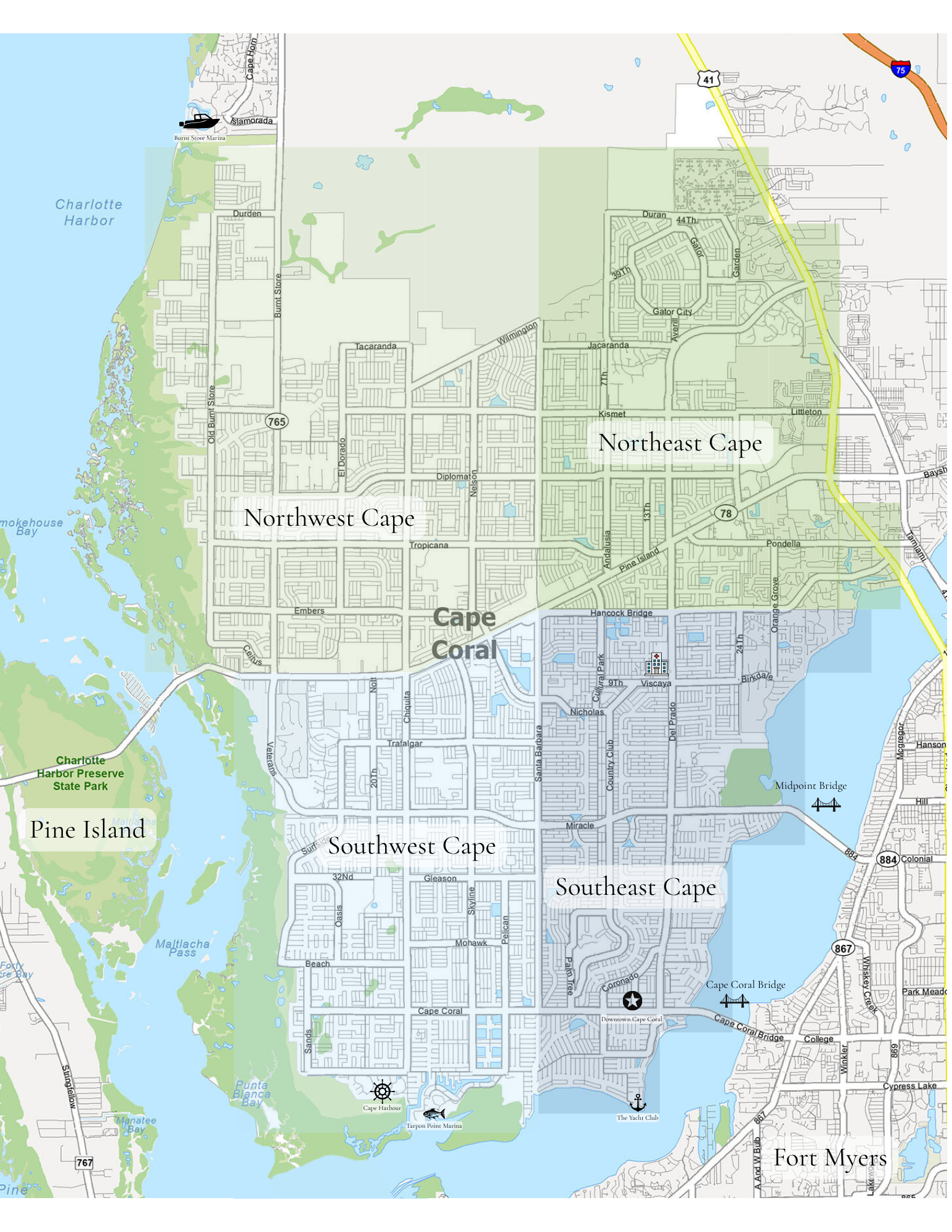 Cape Coral Map