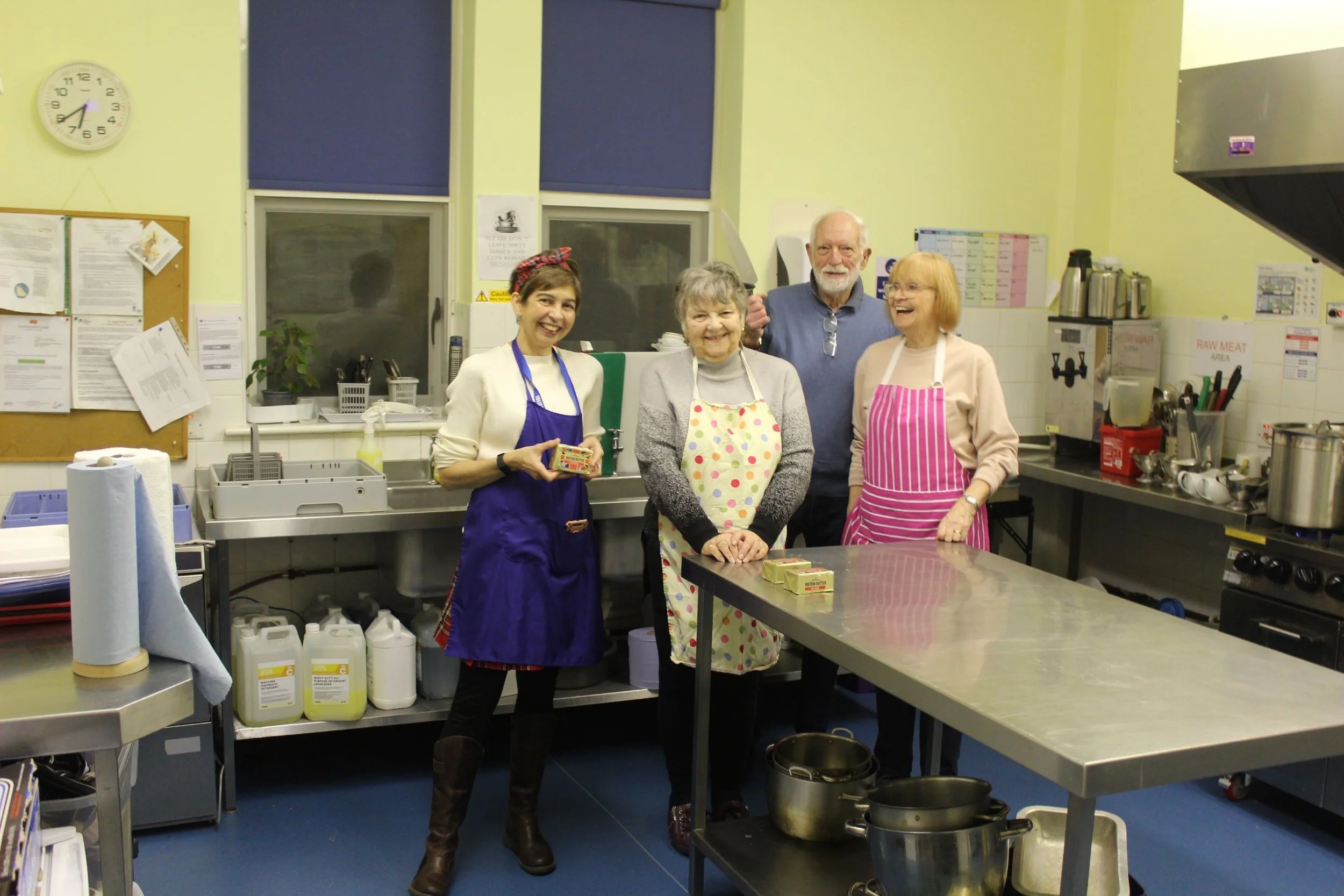 Bell View kitchen volunteers at Burns Night