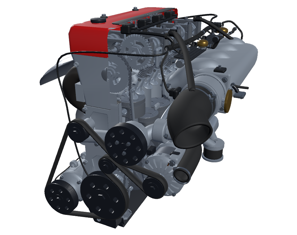 Honda S2000 F20C1 educational desktop model — Cutaway inspection