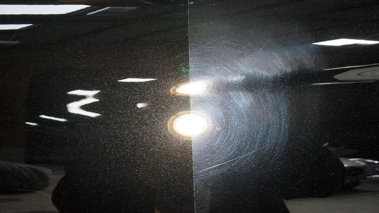 Paint correction before and after comparison