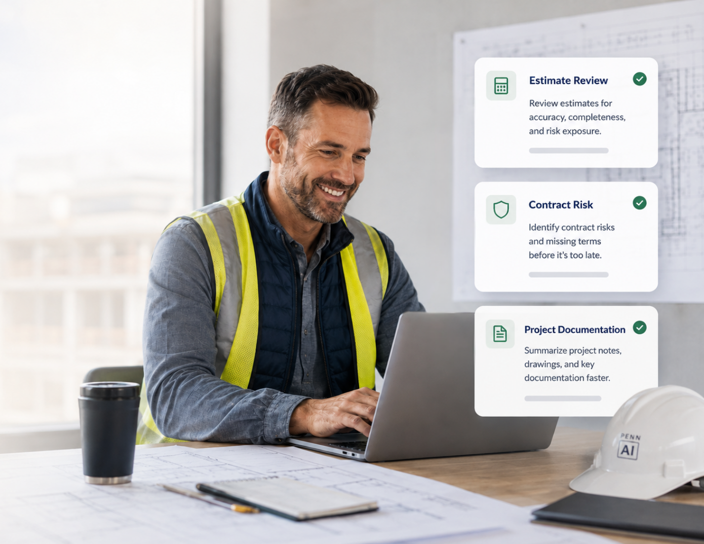 Construction professional using Claude