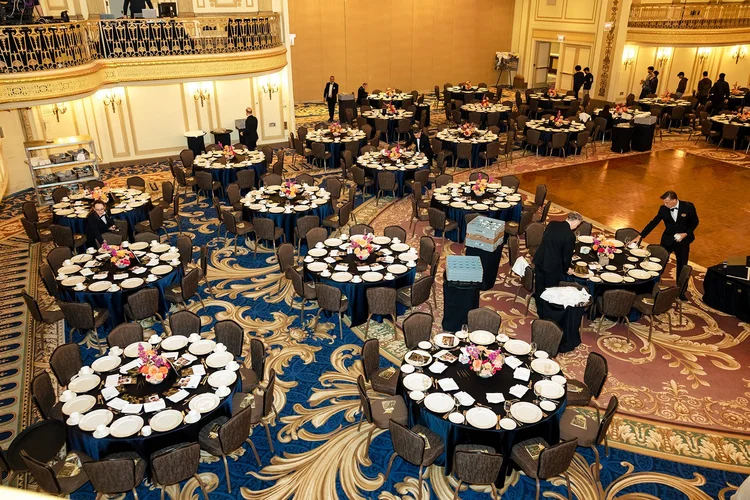 Pratham USA fundraising gala — Guests mingling at elegant Chicago event