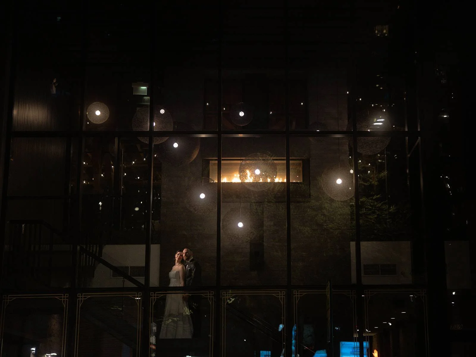Bride on the Chicago Winery staircase
