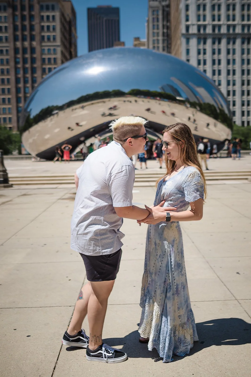 Chicago Bean proposal photography LGBTQ Emily Kailyn
