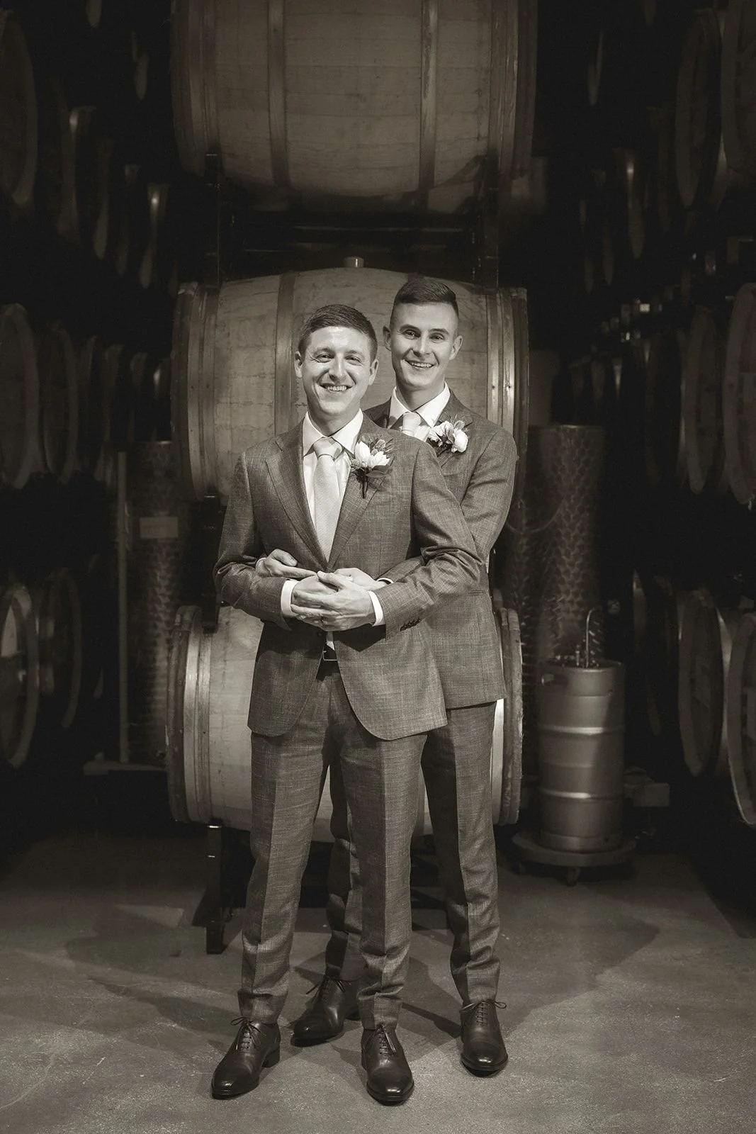 Two grooms portrait, classic and timeless