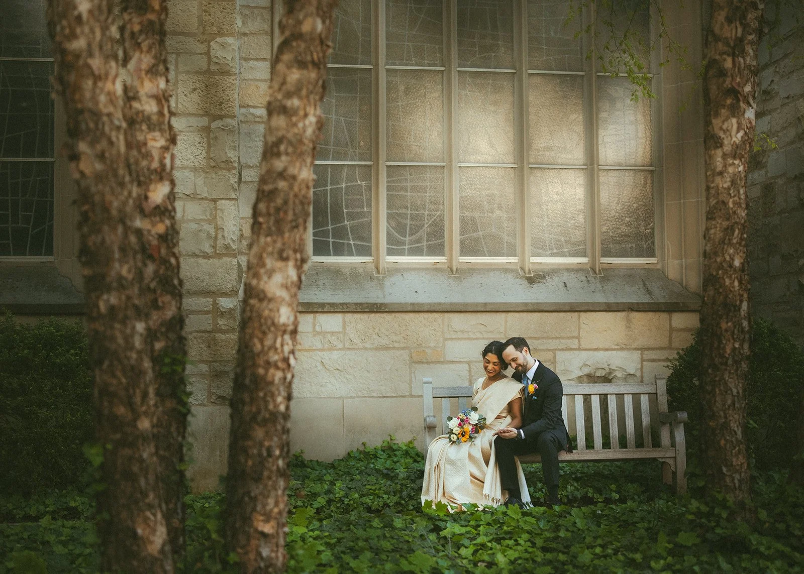 Wedding ceremony at historic Evanston venue - documentary style photography