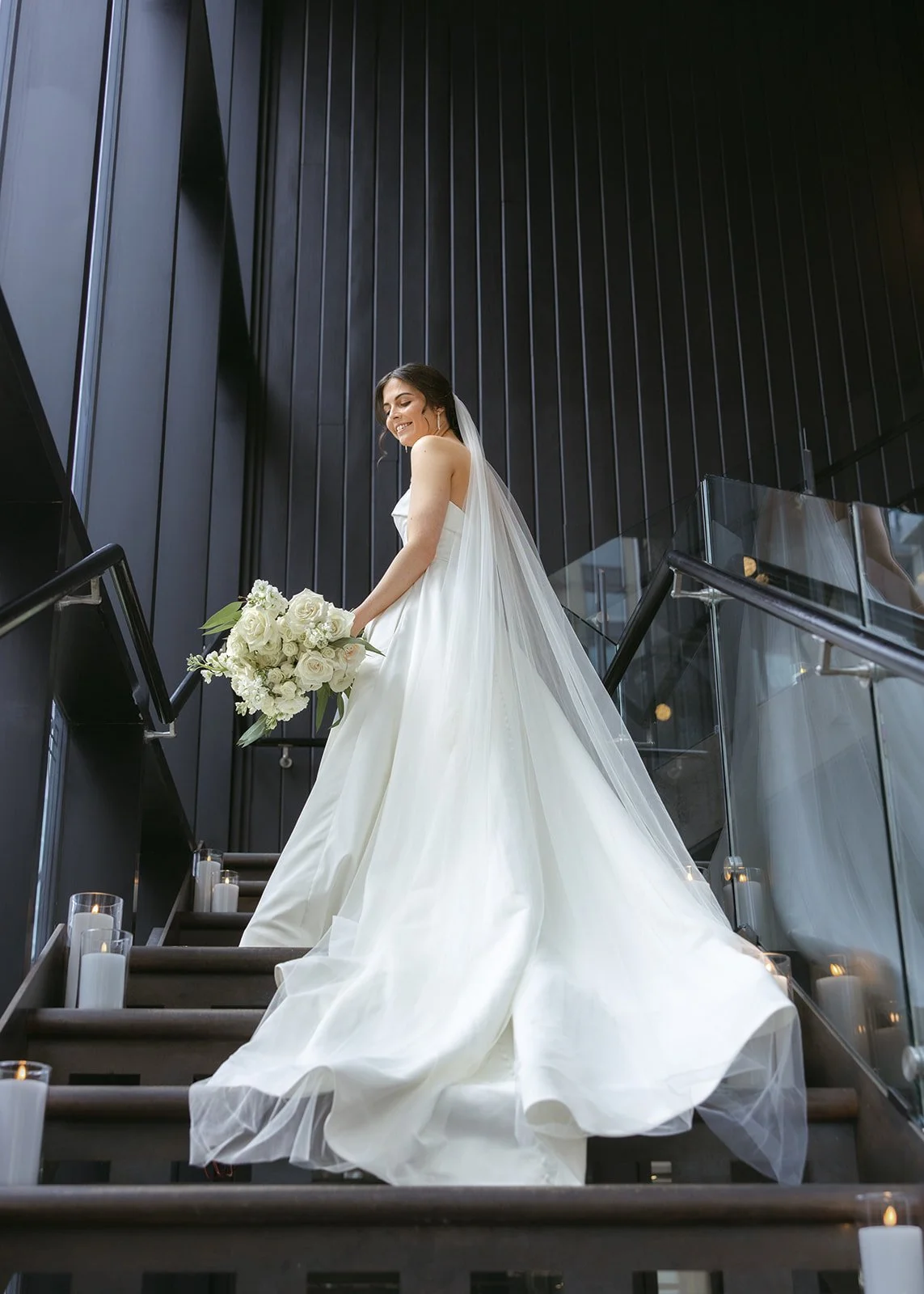 Toast and laughter during reception