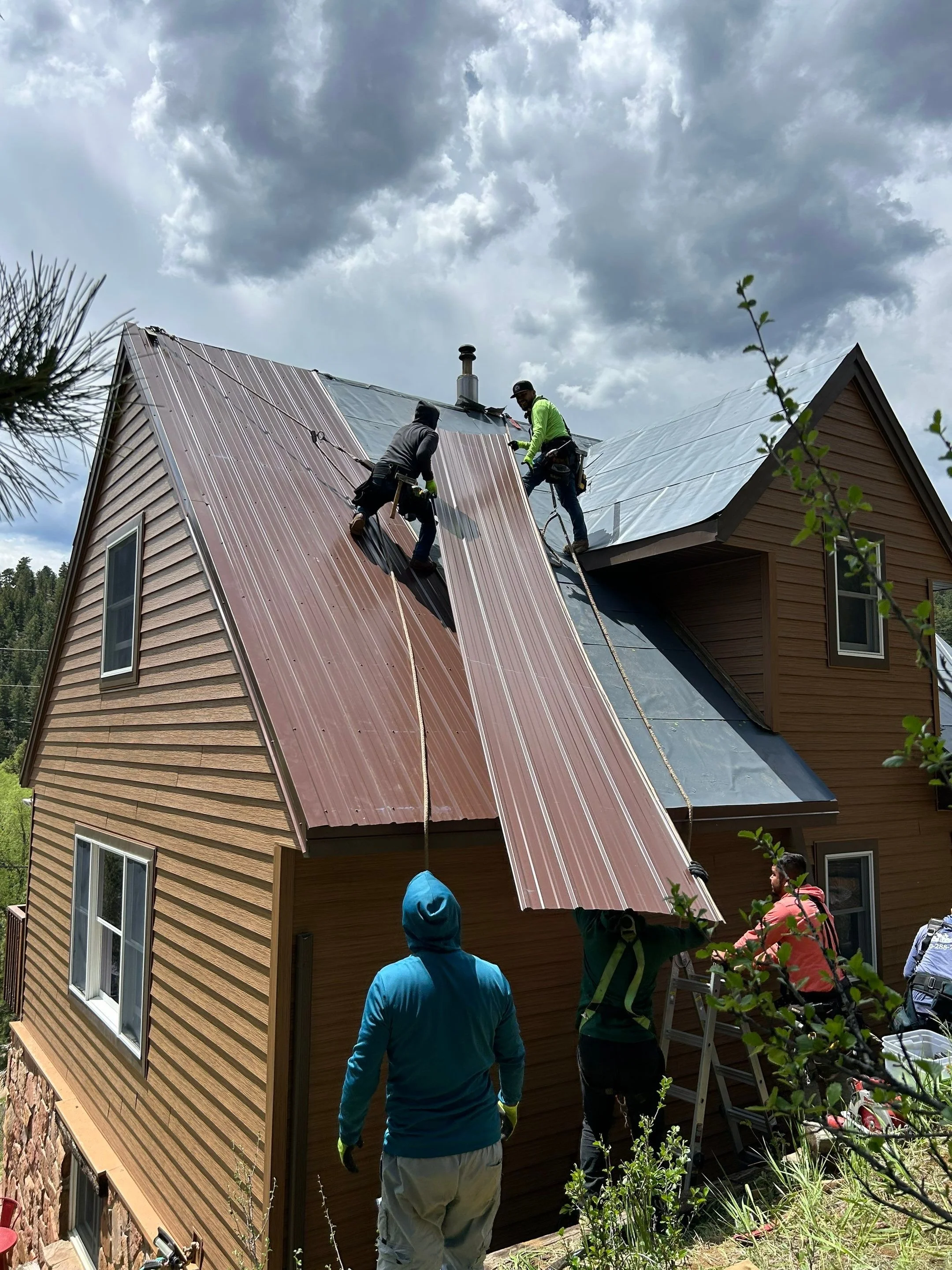 Exposed fastener metal roof example