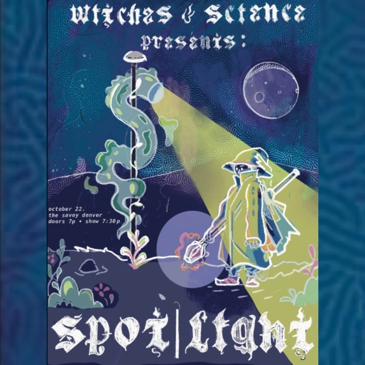 Digital graphic for Witches and Science concert Spot | Light.