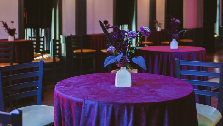 Table setting for event at The Savoy Denver