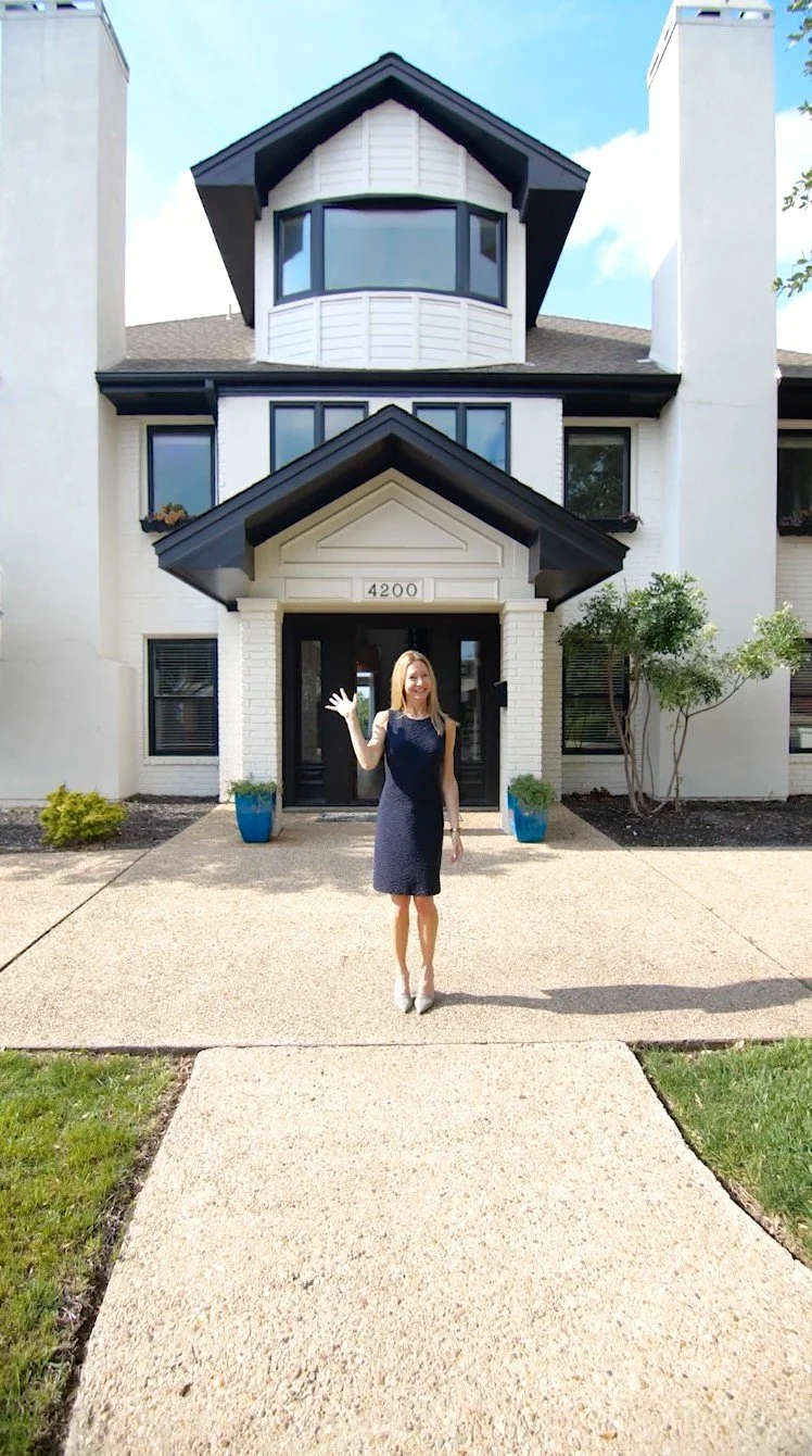 Luisa Mauro outside the Cat Mountain home