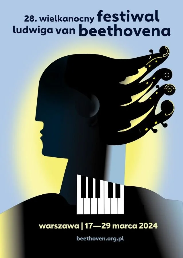 Poster for the 28th Ludwig van Beethoven Easter Festival, Warsaw, 17–29 March 2024.