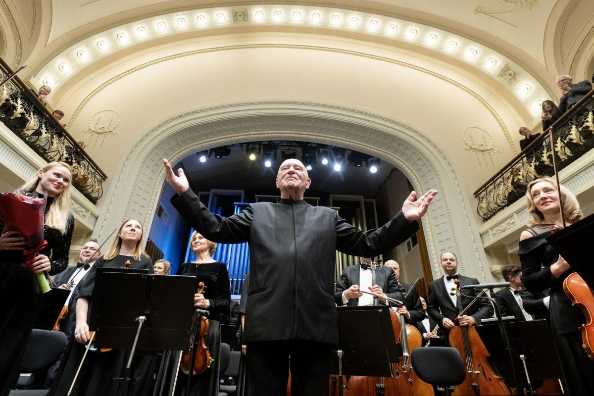 Christophas Eschenbachas ir Lietuvos nacionalinis simfoninis orkestras. D. Matvejevo nuotr.