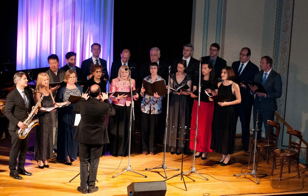 Diplomats in Concert at Parnassos, Athens,15March2018.