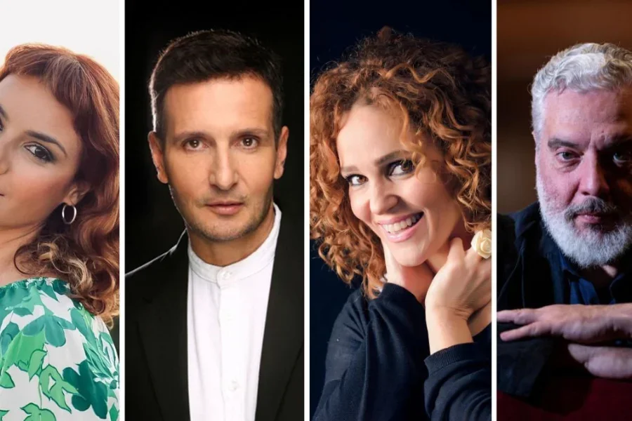 Promotional portraits for 100 Years of Mimis Plessas, Thessaloniki Megaron, 23 December 2024.