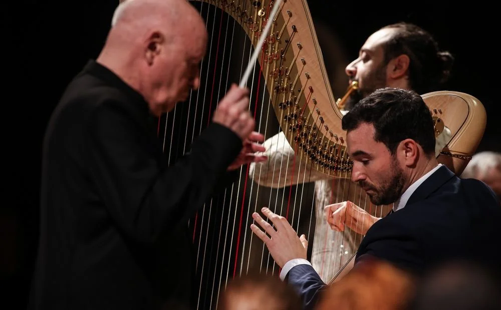 Christoph Eschenbach and José Antonio Domené at the harp