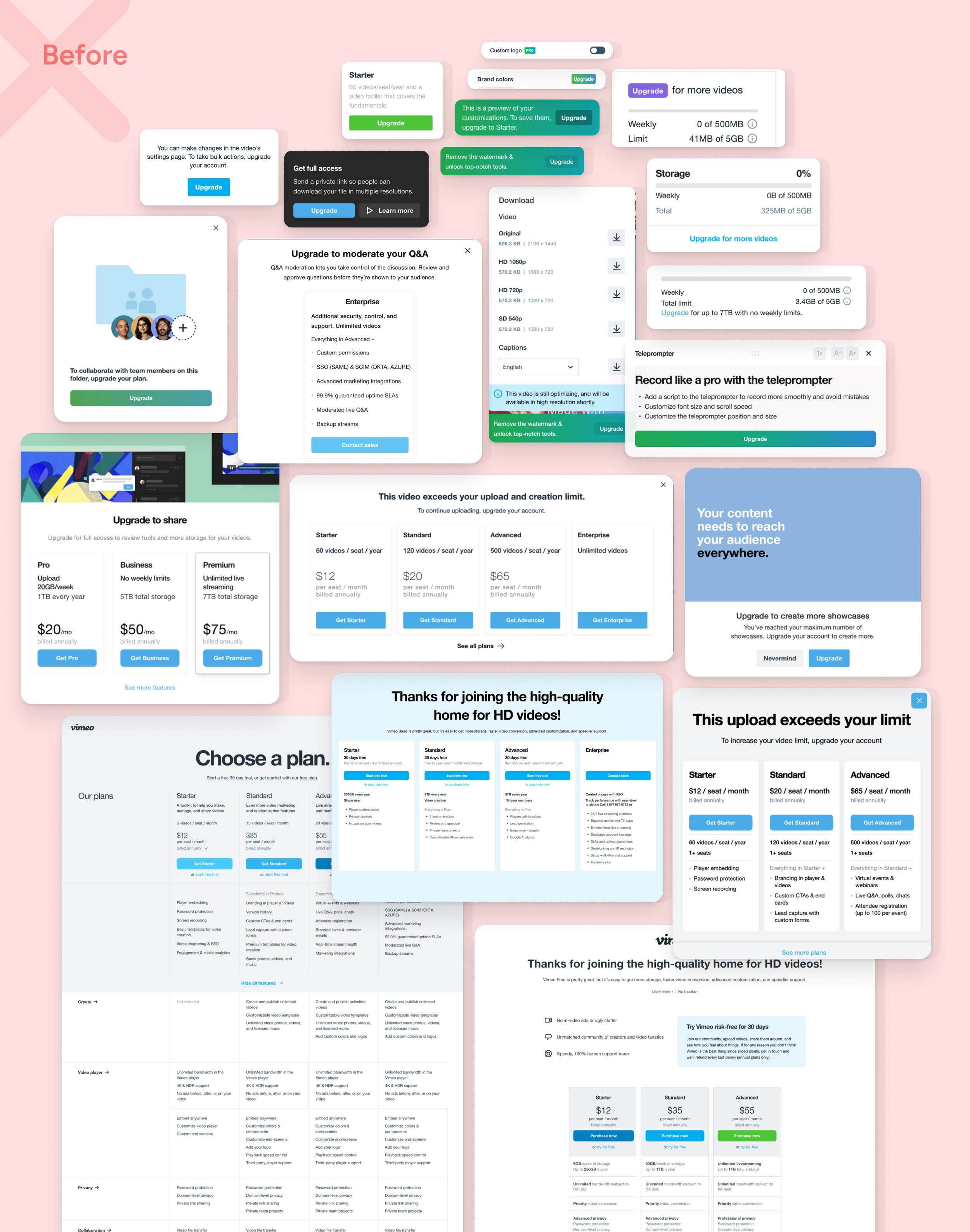 Vimeo bad ux