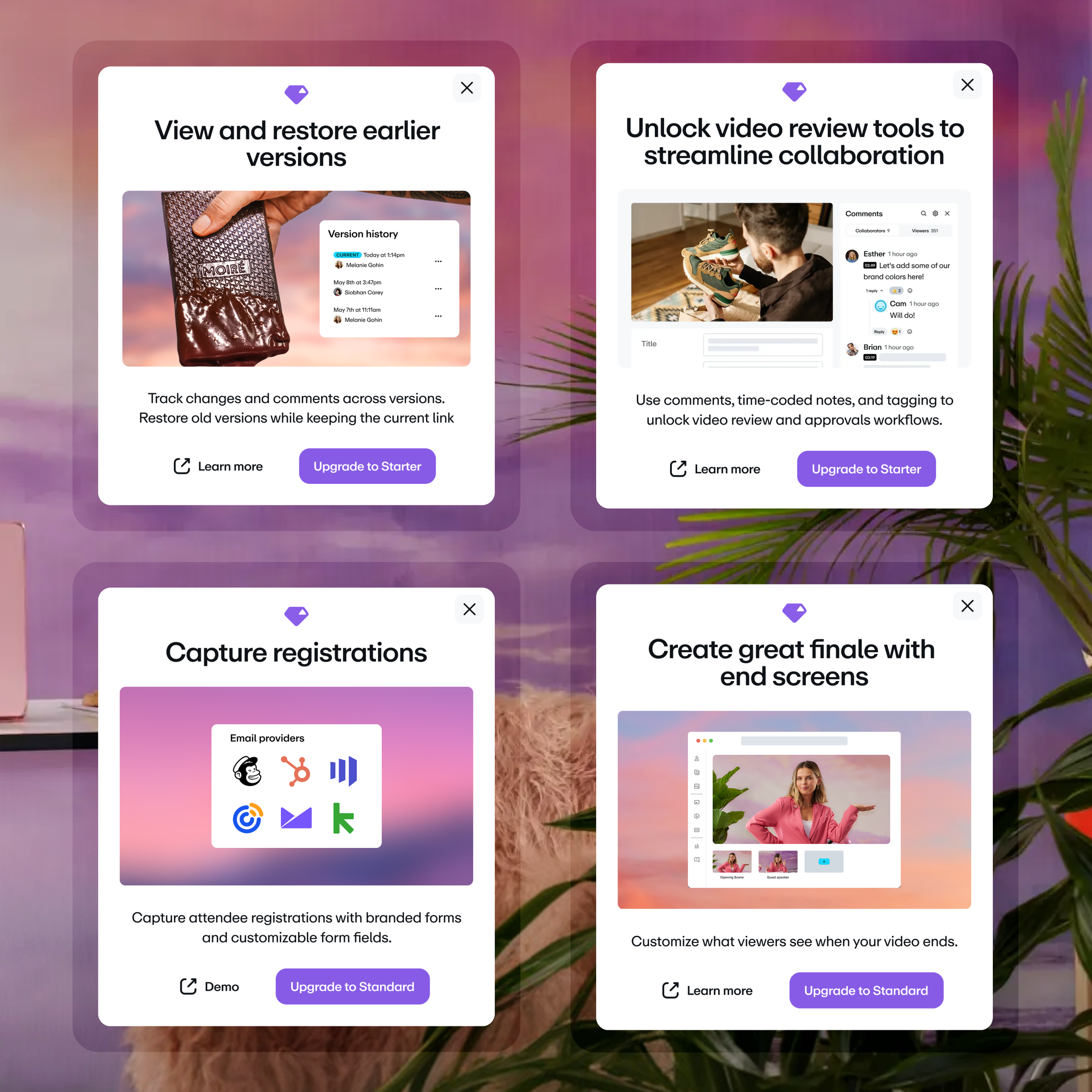 Vimeo good upsells