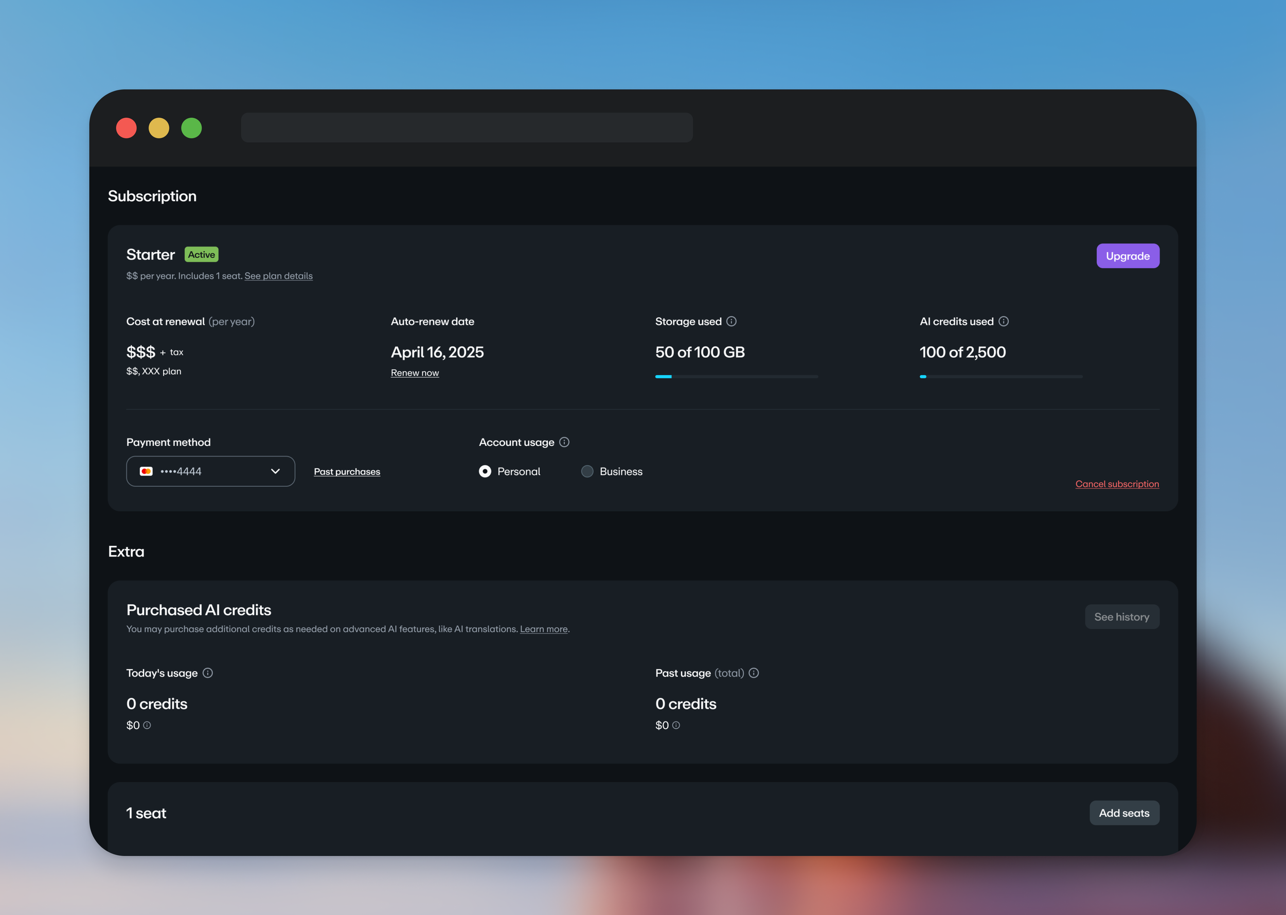 Vimeo Billing