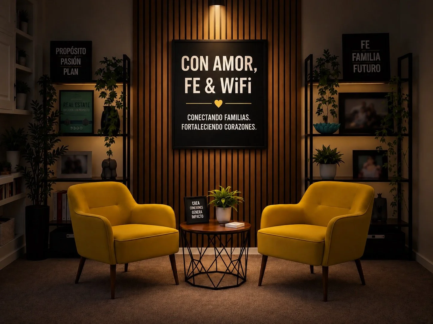 Con Amor, Fe & WiFi Season One studio set