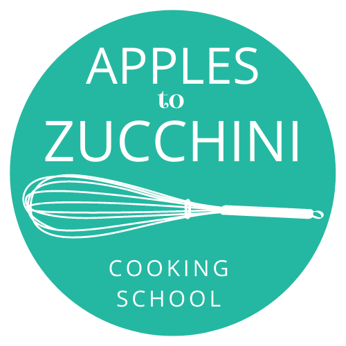 Apples to Zucchini Cooking School logo