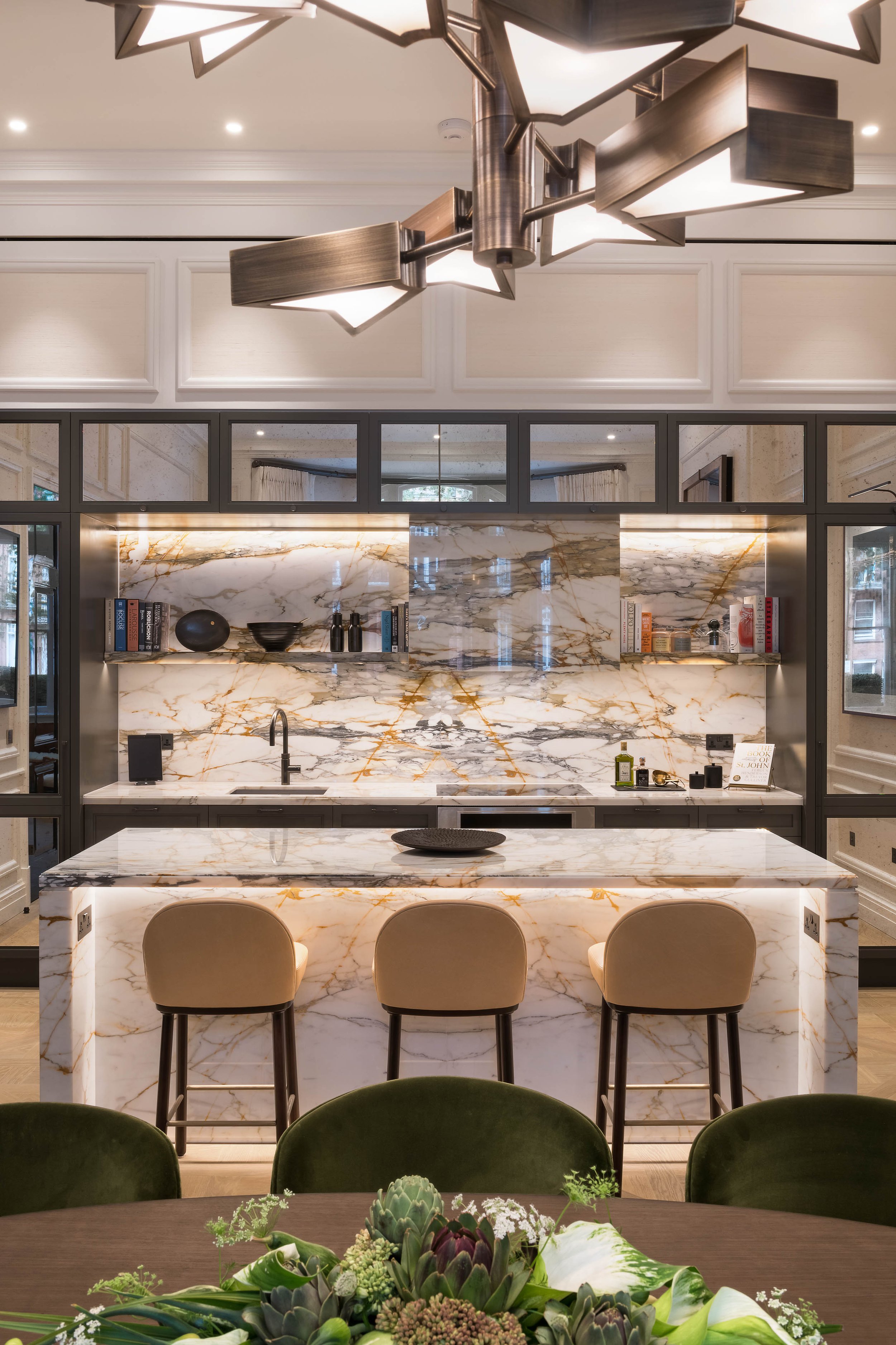 Bespoke kitchen and living room joinery made in London by Rochford Joinery