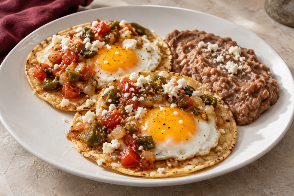 Huevos Rancheros With Roasted Green Chile