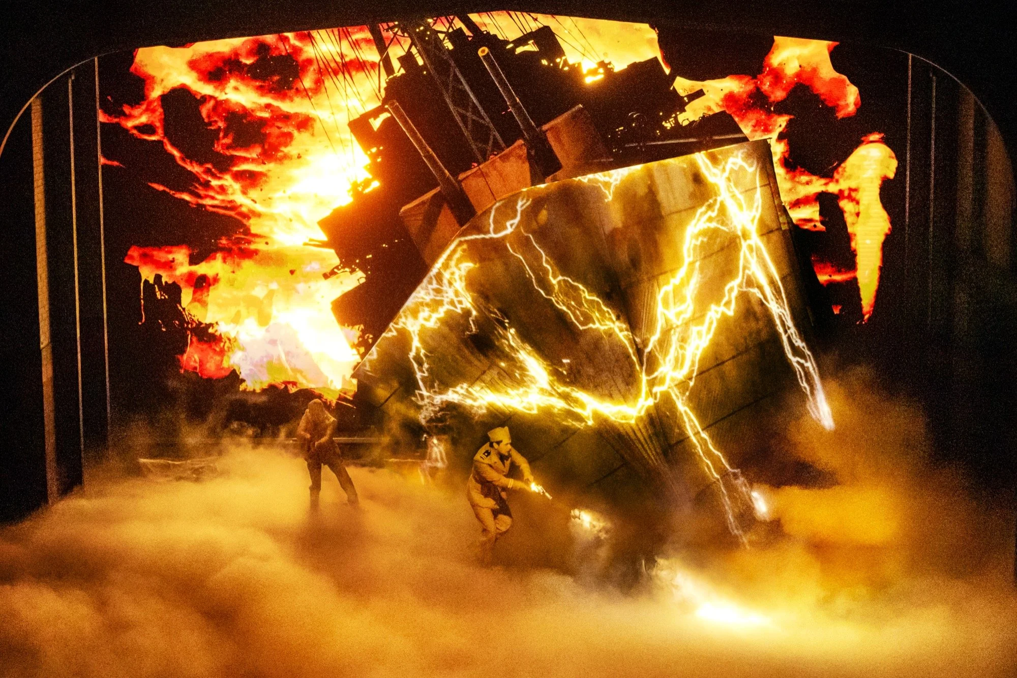 A dramatic ship scene onstage in Stranger Things: The First Shadow.