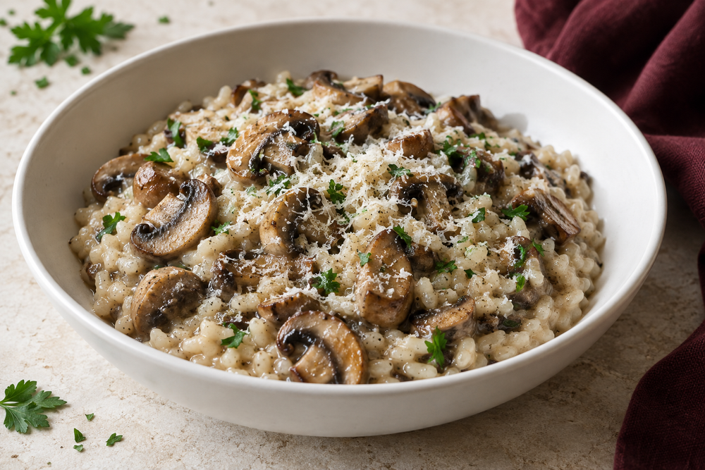 Mushroom Risotto With Parmesan