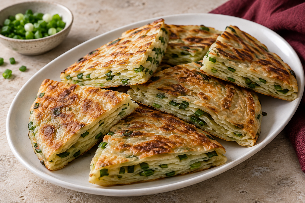 Crisp Shanghai Scallion Pancakes