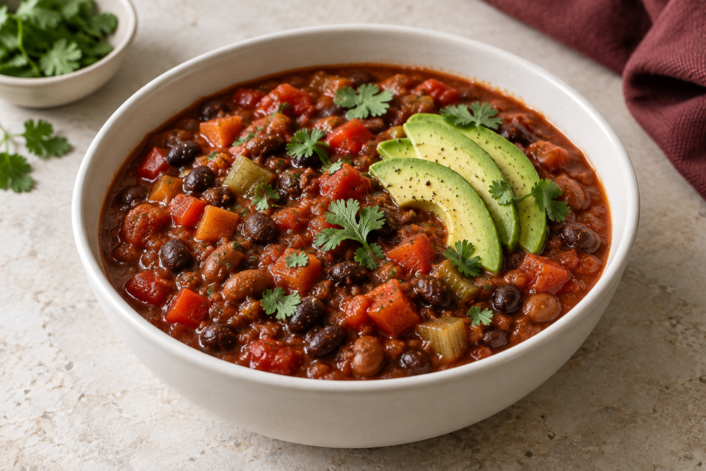 Smoky Black Bean and Pinto Chili