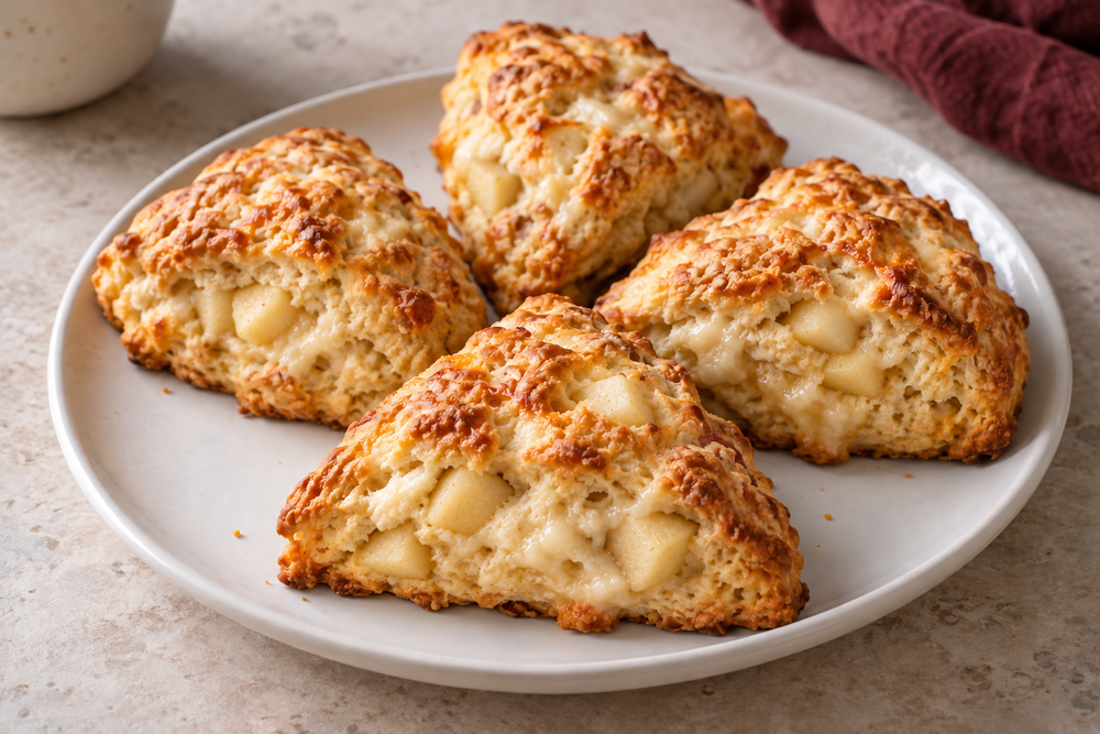 Apple and Sharp Cheddar Scones
