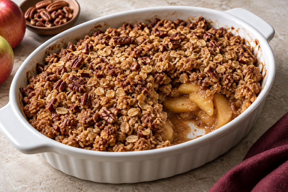 Apple Crisp With Oats and Pecans