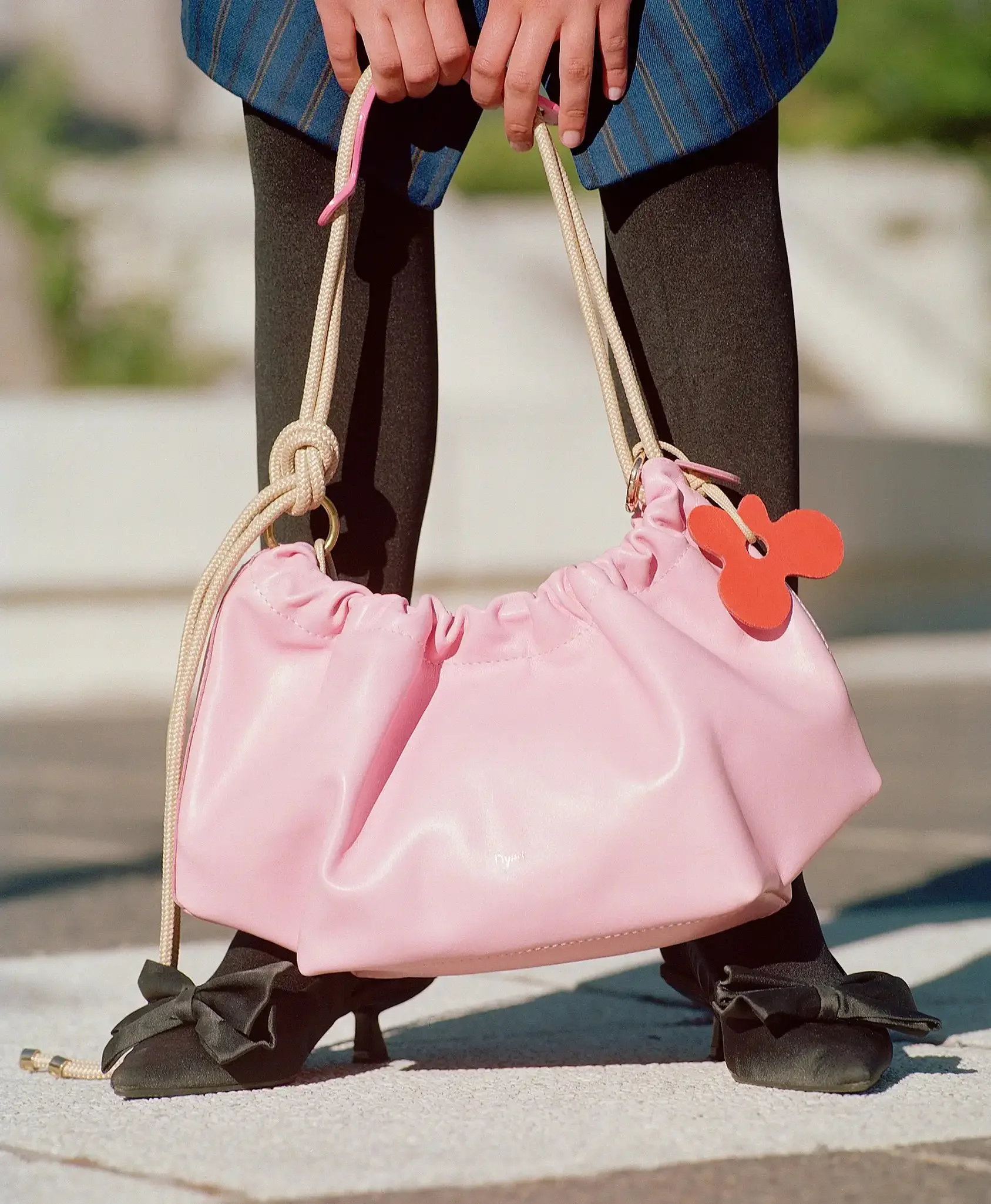 Project Dyad sculptural full-grain leather bag shape