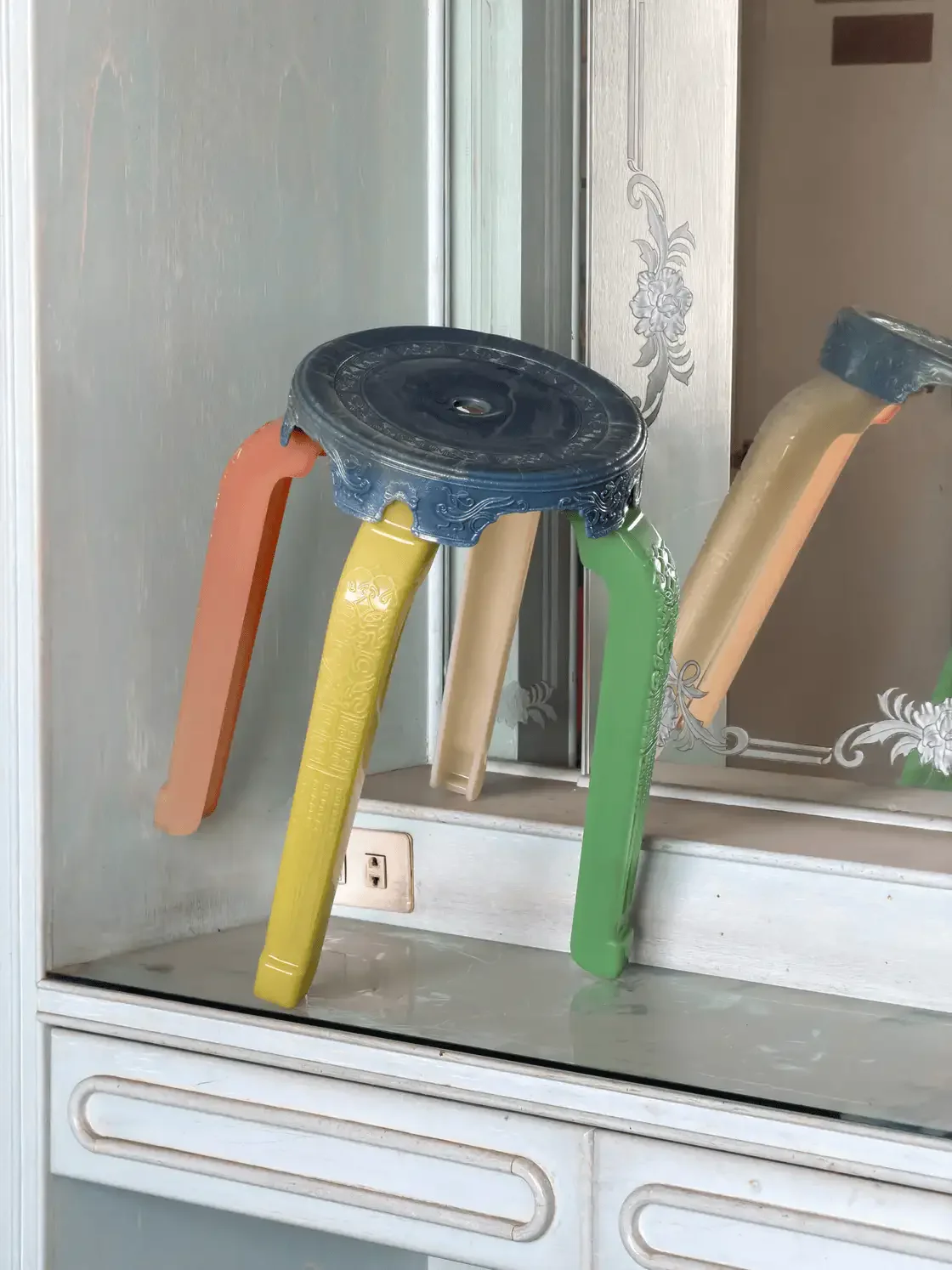 Rumba Bor warm coloured functional art stool selected by Goosebump Hong Kong