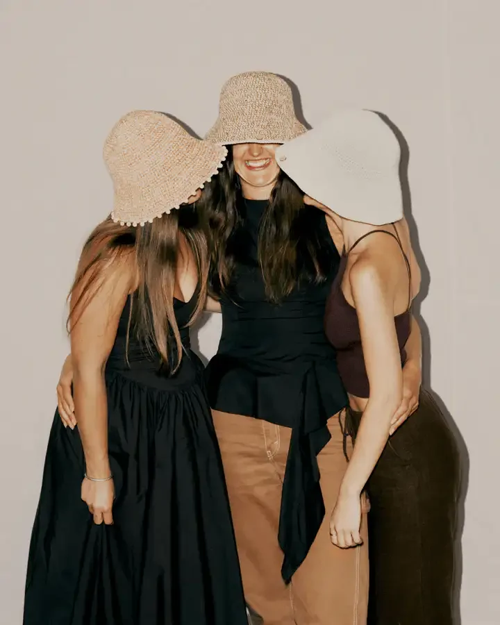 Earth Age handmade crochet hat styling with fashion context selected by Goosebump Hong Kong