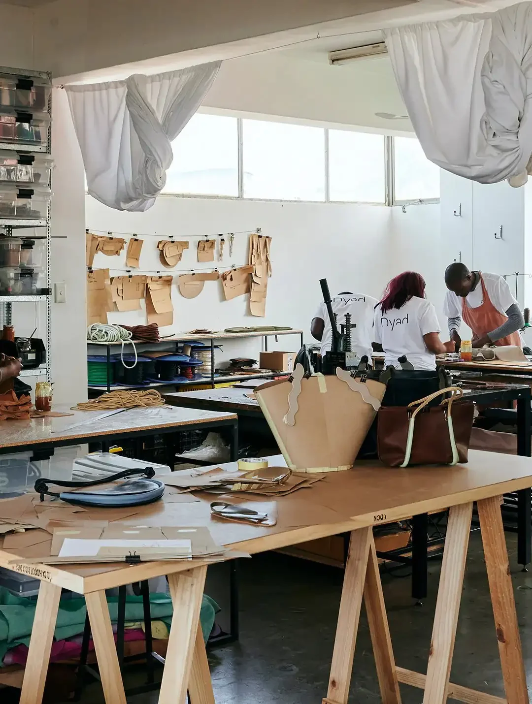 Project Dyad studio in Cape Town where full-grain leather pieces are created