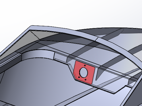 Diagram highlighting the steering helm mounting panel beneath the dash
