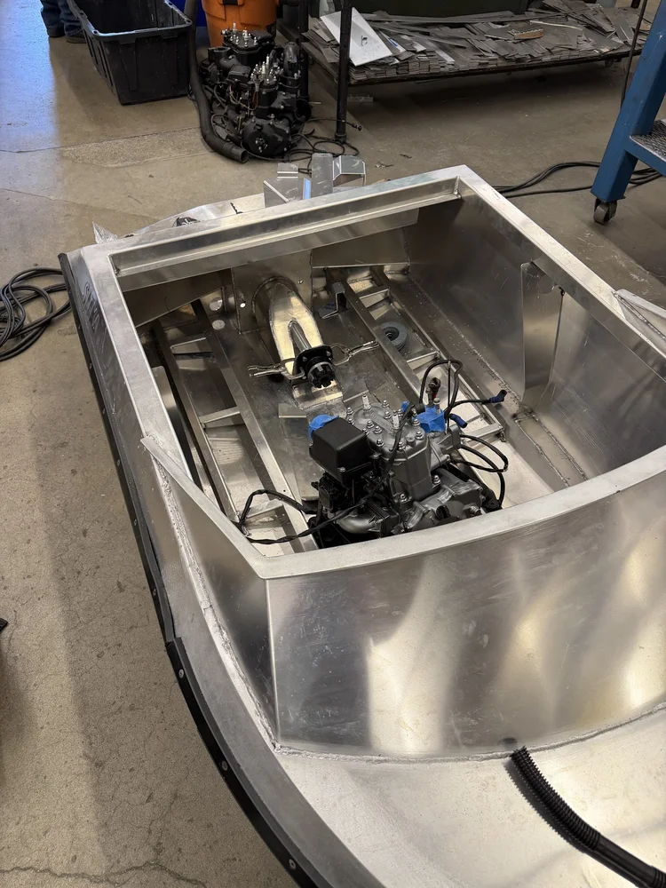 Engine fitted inside a Nano hull